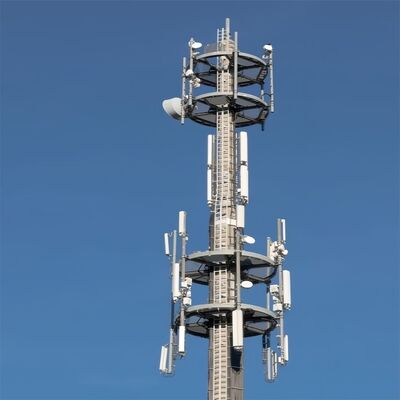 मोनोपोल टॉवर दूरसंचार टॉवर हल्के और उच्च तन्यता इस्पात ग्रेड से निर्मित, EN 1991-1-4 और EN 1993-3-1 डिज़ाइन कोड के साथ प्रदर्शन के लिए