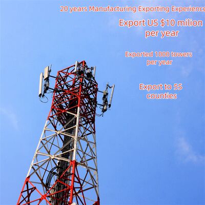 4 Legged Angular Steel Tower designed to meet ANSI TIA and EN standards offering support for telecom and power infrastructure projects