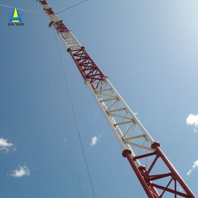 ANSI/TIA-222-G-H-F डिजाइन कोड के आधार पर न्यूनतम संरचनात्मक सामग्री के उपयोग के साथ अधिकतम ऊंचाई के लिए डिज़ाइन किया गया गाइड वायर टॉवर