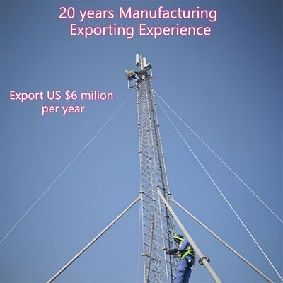 ANSI/TIA-222-G-H-F डिजाइन कोड के आधार पर न्यूनतम संरचनात्मक सामग्री के उपयोग के साथ अधिकतम ऊंचाई के लिए डिज़ाइन किया गया गाइड वायर टॉवर