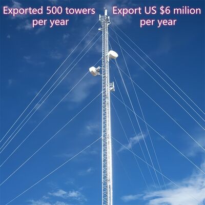Steel Guyed Wire Tower designed with impact strength KV values of 27 joules at various temperatures ensuring performance