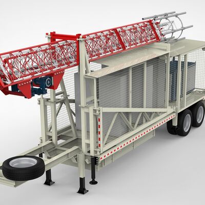 दूरबीन टावर 15-30M जस्ती स्टील ट्रक घुड़सवार संचार एंटेना 40M/S पवनरोधी