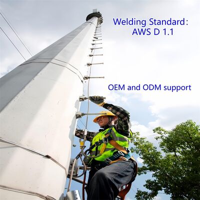 मोनोपोल टॉवर दूरसंचार के लिए संरचनात्मक अखंडता सुनिश्चित करने वाले GB T 700 और GB T 1591 मानकों के अनुसार डिजाइन किया गया स्टील दूरसंचार टॉवर