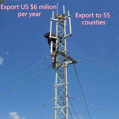 क्रॉस-बॉर्डर लंबी दूरी के माइक्रोवेव संचार के लिए 80 मीटर -150 मीटर उच्च स्थिरता वाले गाइडेड वायर टॉवर
