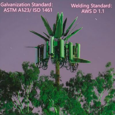 13 19 25M पार्क एरिया बायोनिक ट्री कैमोफ्लाज्ड स्टील सेल्फ सपोर्टिंग आउटडोर 5G 4G सैटेलाइट टेलीकॉम टावर