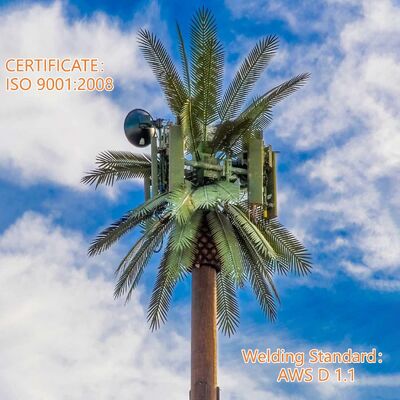 12 18 24एम सामुदायिक बायोनिक ट्री छलावरण गैल्वनाइज्ड आउटडोर 5जी 4जी माइक्रोवेव संचार मस्त