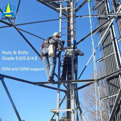 11 17 23 29एम लाइट ड्यूटी 3 लेग्ड एंगुलर स्टील गैल्वेनाइज्ड आउटडोर 5जी 4जी सैटेलाइट लो लोड टेलीकॉम एंटीना टॉवर