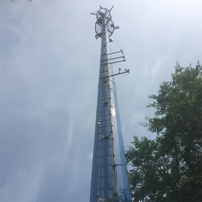 13 19 25M कॉम्पैक्ट डिज़ाइन मोनोपोल गैल्वेनाइज्ड स्टील सेल्फ सपोर्टिंग आउटडोर 5G 4G माइक्रोवेव स्पेस सेविंग मस्त