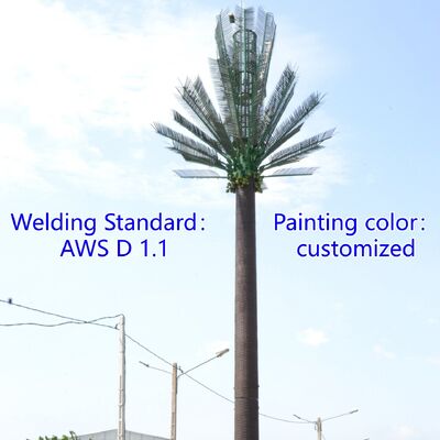 35M Bionic Tree Tower with customizable height and tree species options supporting 5G antennas microwave devices and sensors