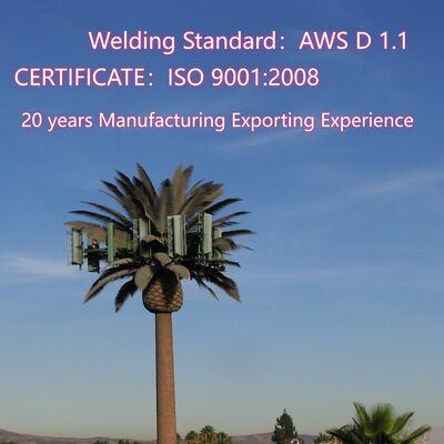 Bionic Tree Tower featuring fiberglass and UV resistant plastics with galvanized steel internal support for durable outdoor infrastructure solutions