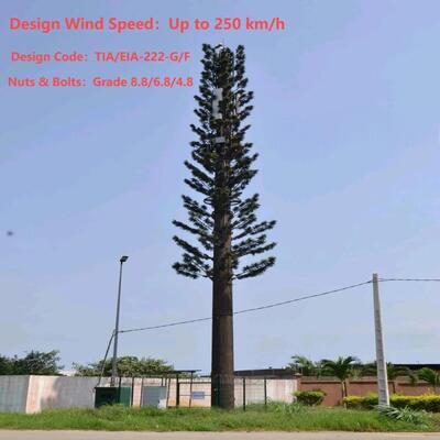 Bionic Tree Tower featuring fiberglass and UV resistant plastics with galvanized steel internal support for durable outdoor infrastructure solutions