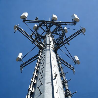 ग्रामीण आपातकालीन दूरसंचार के लिए 20M 30M मोनोपोल कम्युनिकेशन टॉवर लाइटवेट एल्युमीनियम