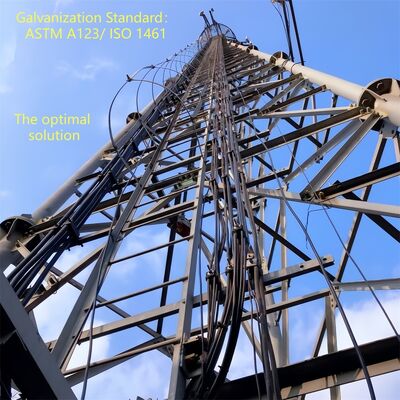 Heavy Gauge 3 Legged Tubular Steel Tower with Hot Dip Galvanized Finish for Enhanced Corrosion Resistance in Outdoor