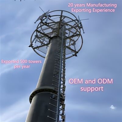 20M 30M High Durability Monopole Tower Weather Resistant For Outdoor Long-Term Deployment