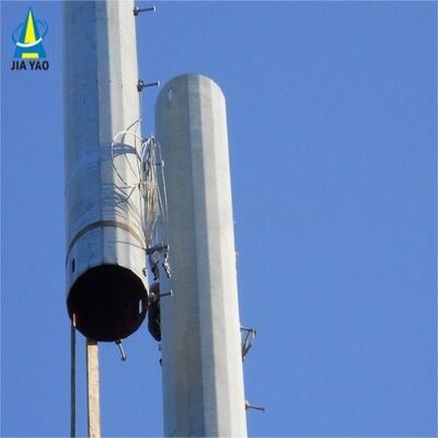 सिग्नल कवरेज के लिए 28M वेदरिंग स्टील मोनोपोल कम्युनिकेशन टॉवर