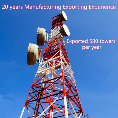 42M Hot Dip Galvanized 4 Legged Telecom Tower Multi Antenna For University Campus