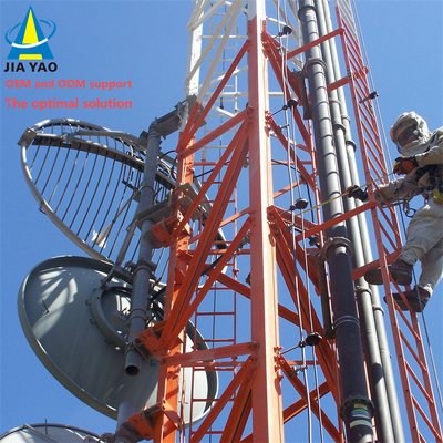 46M Lightning Protection 3 Legged Angle Steel Tower For Industrial Park 5G Base Station