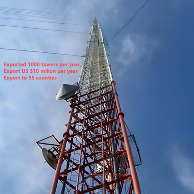 सैटेलाइट ग्राउंड स्टेशन सपोर्ट के लिए 30 43 48M हल्के वजन वाले गाइड वायर टॉवर