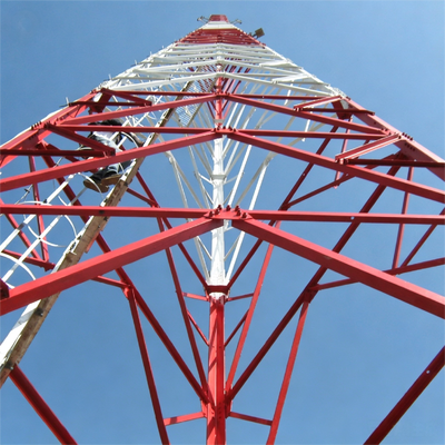 45M Hot-Dip Galvanized 3-Legged Angular Lattice Tower | Modular Bolt Connection Steel Structure for Remote Village Wireless Signal Coverage