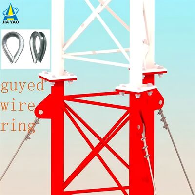 लंबी दूरी के रेडियो टीवी प्रसारण के लिए अल्ट्रा-हाई गाइड वायरटावर ANSI/TIA-222 मजबूत स्टील एंकर सिस्टम के साथ मानक मजबूत जालीदार मस्तूल