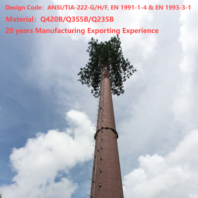 Eco-Friendly Camouflaged Bionic Pine Tree Tower for 5G Wireless Network Aesthetic Integration Bionic Palm Tree Communication Mast Factory